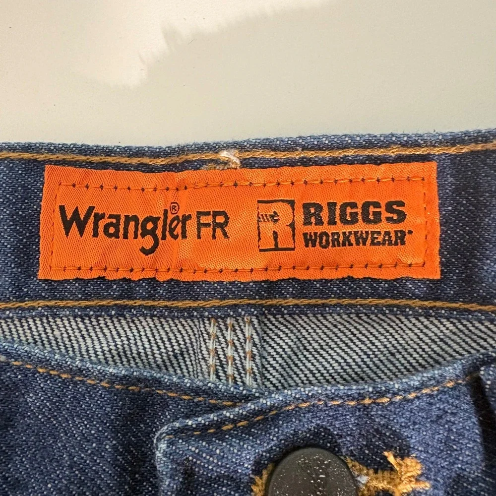 Wrangler Riggs Workwear FR Flame Resistant Jeans Blue Straight Leg 34x34 FR3W050